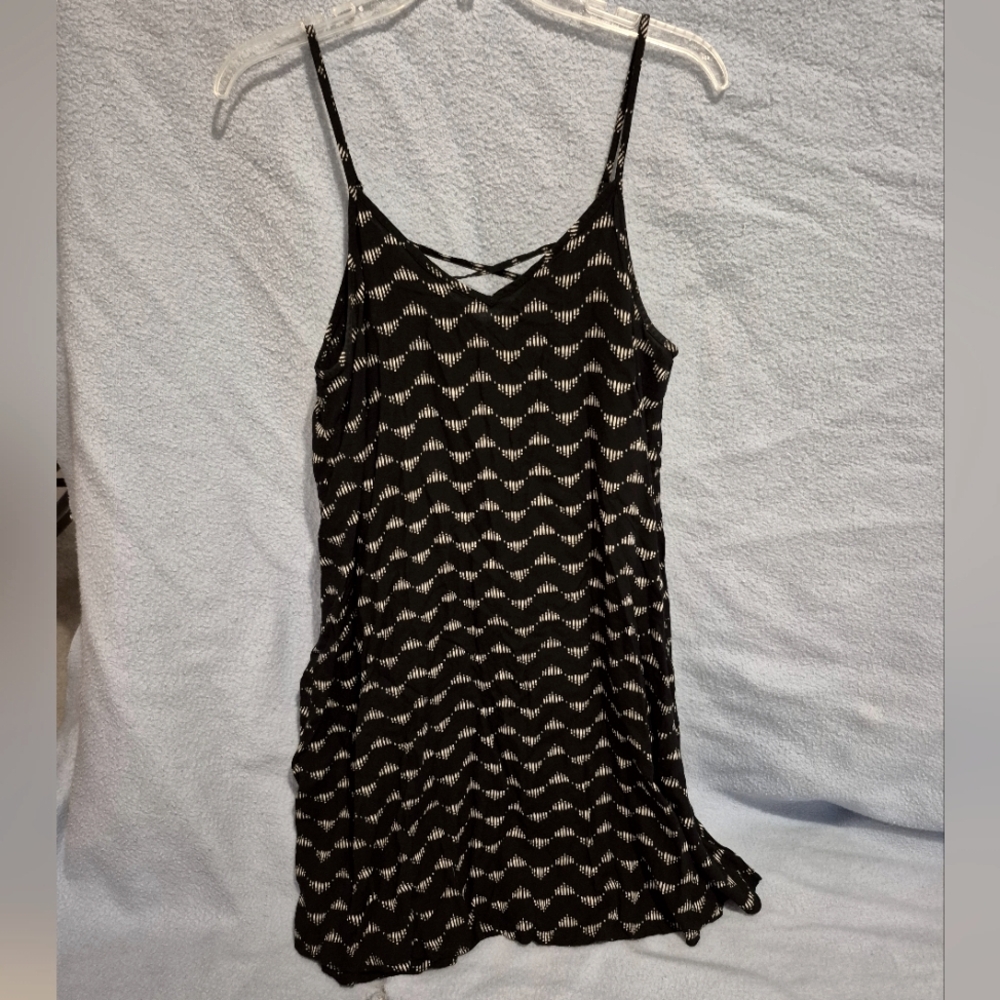 Juniors Black Patterned Skater Dress